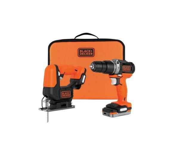 12V Сет Вибрациска дупч/одвр и убодна пила 1х1.5Ah USB Black+Decker