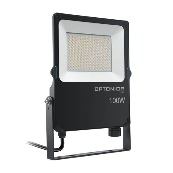 LED SMD РЕФЛЕКТОР 100W AC200-277V IP66 100LM/W PF>0.9 CCT-ПРОМЕНА СО BREATH PLUG